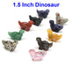 10PCS/ Set Mix Natural Stones Animal Statue Healing Crystal Plant Figurine Gemstone Carved Angel Wicca Craft Decor Wholesale Lot - Dinosaur 1.5 IN