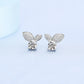 925 Sterling Silver Jewelry Women Fashion Cute Tiny Clear Crystal CZ Stud Earrings Gift for Girls Teens Lady - ED044