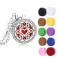 Crystal Aromatherapy Necklace Tree Flower Essential Oils Diffuser Jewelry Women Locket Aroma Diffuser Perfume Pendant Necklace - 6-10PCS Pads
