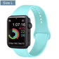 Silicone Bracelet Band For Apple Watch Strap 8 7 6 5 4 3 2 SE 42MM 38MM 44MM 40MM Strap For iWatch 41MM 45MM Smart Watch correa - Size L Light Blue / 38mm 40mm 41mm - Size L Light Blue / 42mm 44mm 45mm