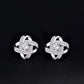 925 Sterling Silver Jewelry Women Fashion Cute Tiny Clear Crystal CZ Stud Earrings Gift for Girls Teens Lady - ED003