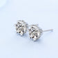 925 Sterling Silver Jewelry Women Fashion Cute Tiny Clear Crystal CZ Stud Earrings Gift for Girls Teens Lady - ED037