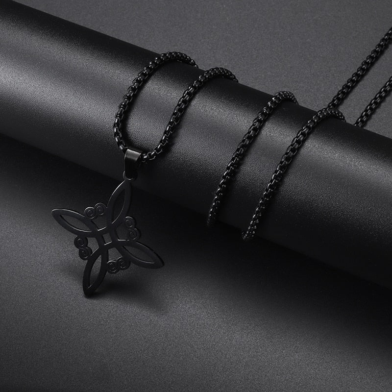 Magic Witch Necklace Women\\'s Vintage Blood Pack Removable Witch Wand Pendant Cosplay Jewelry Couple New Lover Gift - AL18874-Black