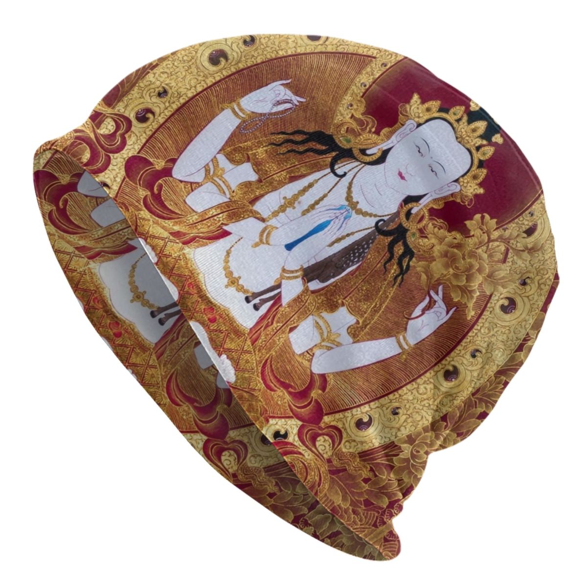 Buddha Meditation Spiritual Bonnet Hats Street Knitting Hat Autumn Winter Warm Buddhism Buddhist Mandala Skullies Beanies Caps