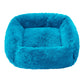 Comfortable Dog Bed Sleeping Pad Soft Cat Bed Square Pillow Bed Fluffy Plush Puppy Cushion Pet Supplies - blue / XXL 85x75cm