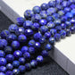 Fine 100% Natural Stone Faceted Amethyst Purple Round Gemstone Spacer Beads For Jewelry Making  DIY Bracelet Necklace 6/8/10MM - Lapis Lazuli / 6mm 29-31pcs - Lapis Lazuli / 8mm 21-23pcs - Lapis Lazuli / 10mm 17-19pcs
