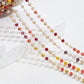 1meter Crystal Stone Stainless Steel Chain Red Purple Beaded Chains for Necklace Bracelet Sweater Chain Jewelry Making DIY