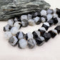 15MM Large Faceted Natural Black And White Agates Quartz Cutting Nugget Cube Beads For DIY Jewelry Making MY230539