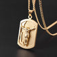 Saint St. Benedict Jesus Cross Pendant Necklace Men and Women Religious Christian Catholic Amulet Stainless Steel Jewelry - AL4365-Gold