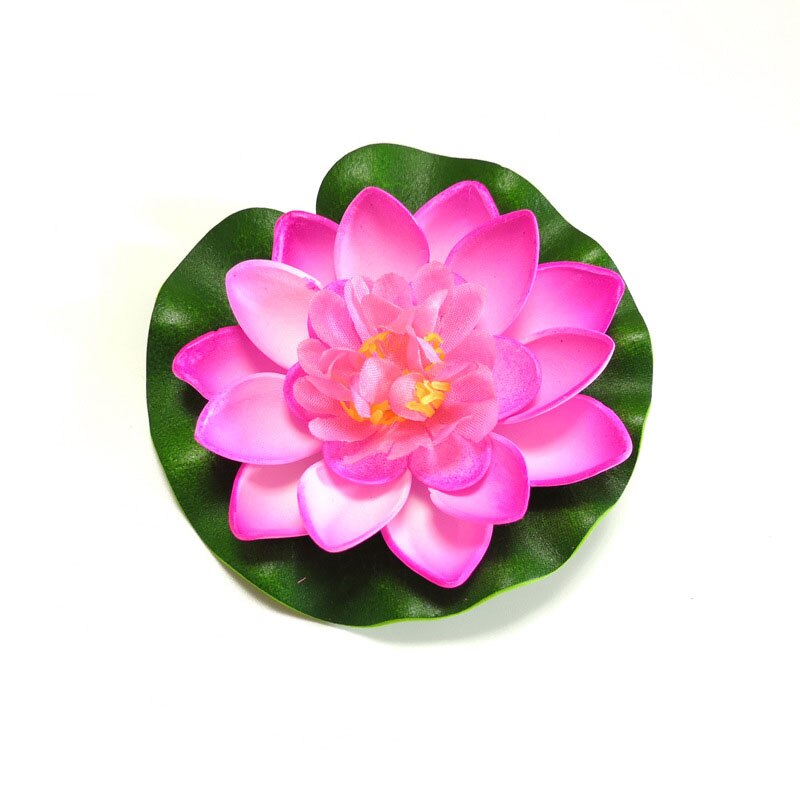 10/17/28/40/60cm Lotus Artificial Flower Floating Fake Lotus Plant Lifelike Water Lily Micro Landscape for Pond Garden Decor - 10cm pink