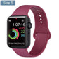 Silicone Bracelet Band For Apple Watch Strap 8 7 6 5 4 3 2 SE 42MM 38MM 44MM 40MM Strap For iWatch 41MM 45MM Smart Watch correa - Size S Wine Red / 38mm 40mm 41mm - Size S Wine Red / 42mm 44mm 45mm