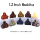 10PCS/ Set Mix Natural Stones Animal Statue Healing Crystal Plant Figurine Gemstone Carved Angel Wicca Craft Decor Wholesale Lot - Buddha 1.2 IN