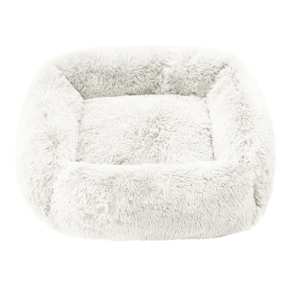 Comfortable Dog Bed Sleeping Pad Soft Cat Bed Square Pillow Bed Fluffy Plush Puppy Cushion Pet Supplies - White / L 65x55cm