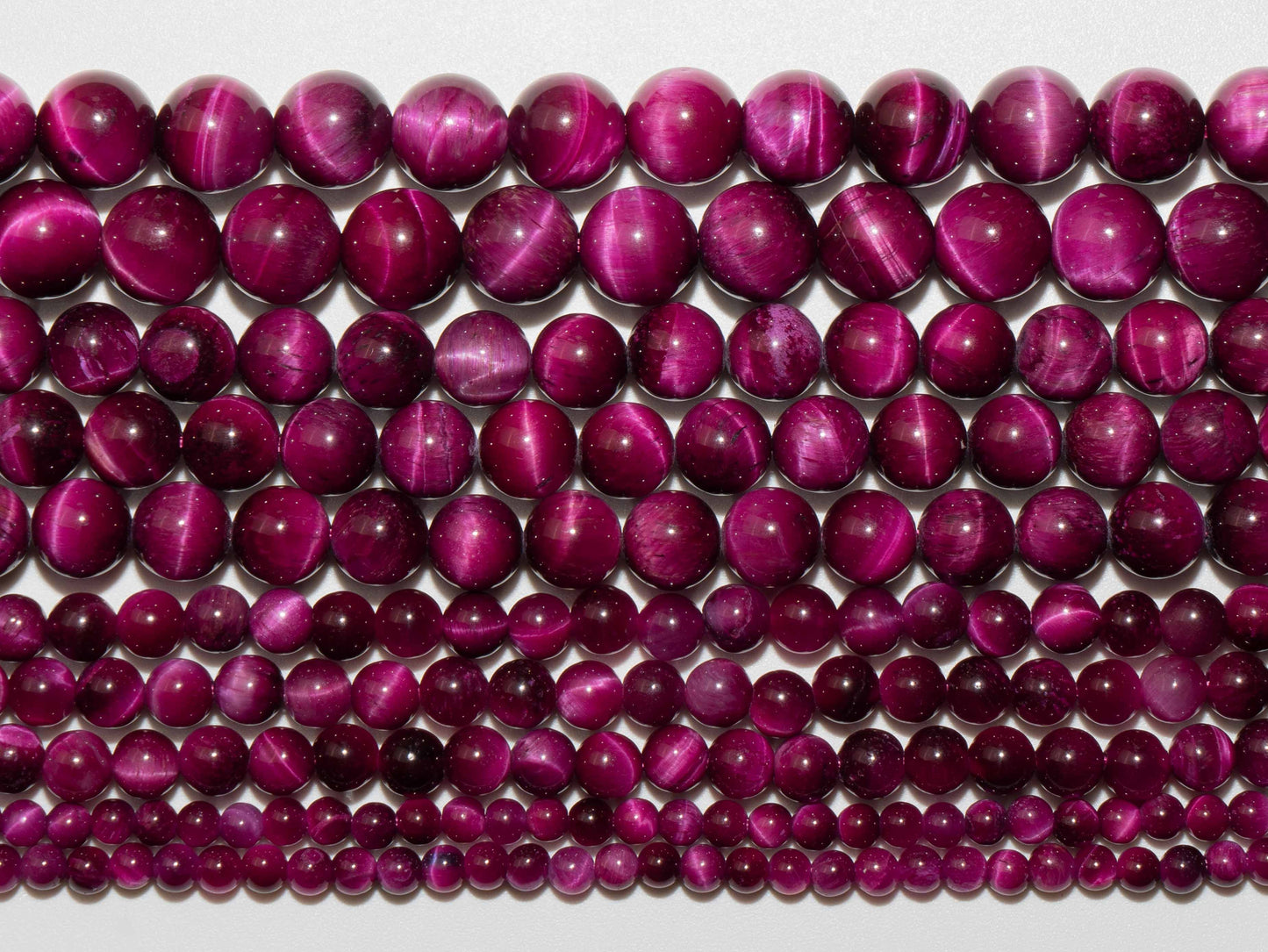 Natural Stone Rose Red Tiger Eye Beads Gemstone Loose Beads Round Shape Size Options 4/6/8/10/12mmfor Jewelry Making