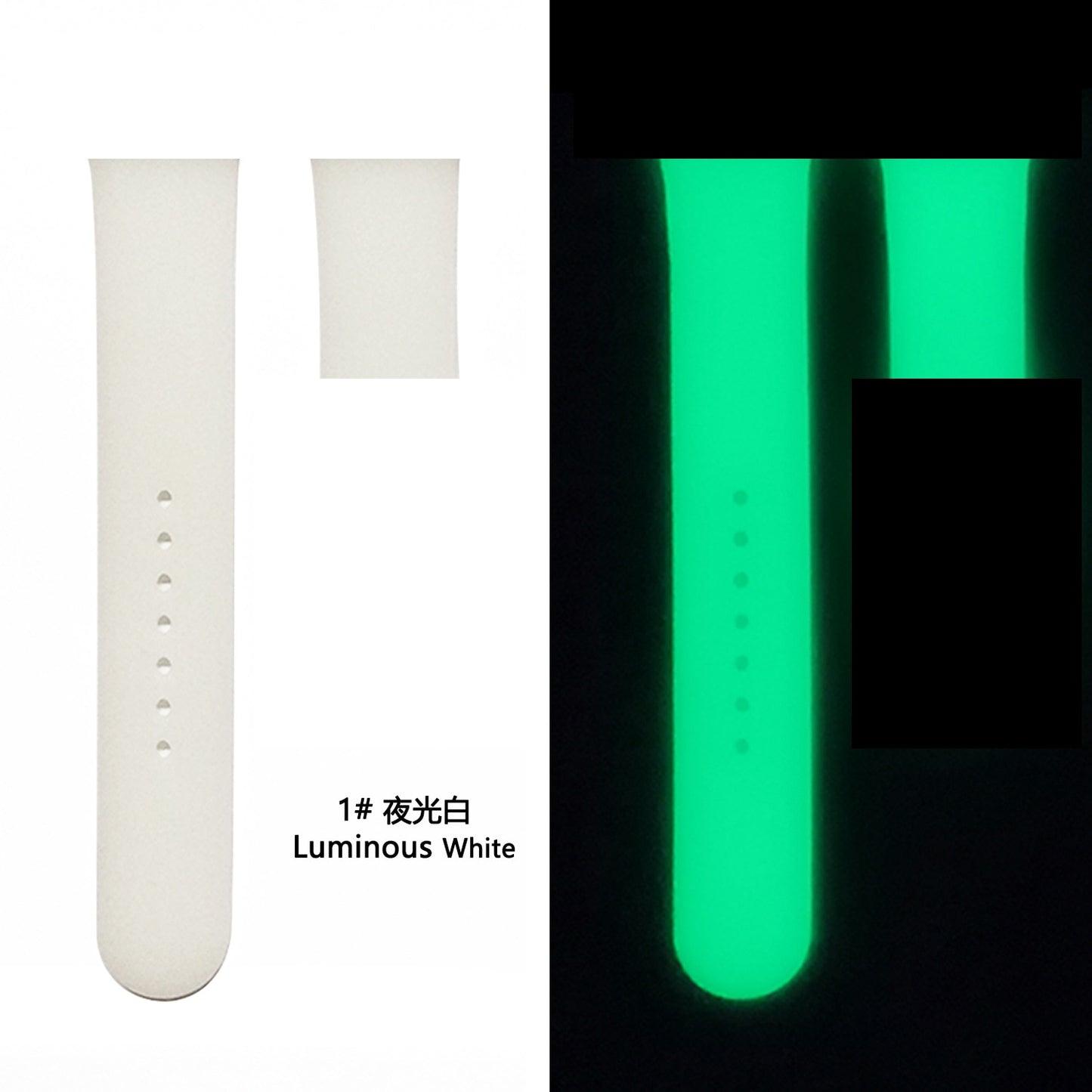 Luminous Silicone Strap For Apple Watch Band Ultra 49mm 8 7 45/41mm Sport Loop Bracelet For Iwatch 6 5 4 Se 44mm 42mm 40mm 38mm - China / luminous white / 38 40 41mm  SM - United States / luminous white / 38 40 41mm  SM - China / luminous white / 38 40 41mm  ML - United States / luminous white / 38 40 41mm  ML - China / luminous white / 42 44 45 49mm  SM - United States / luminous white / 42 44 45 49mm  SM - China / luminous white / 42 44 45 49mm  ML - United States / luminous white / 42 44 4...