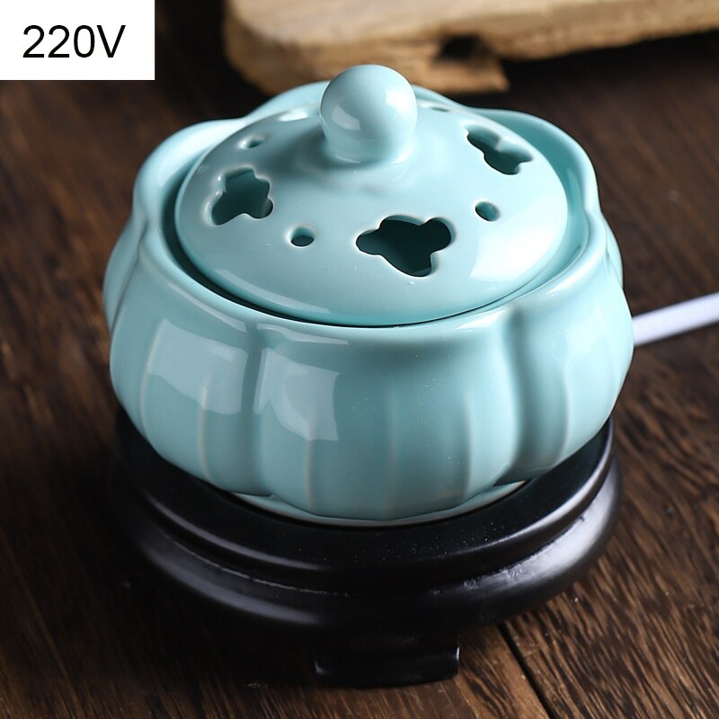 110V/220V Electronic Incense Burner Essential Oil Burners with Timing Sandalwood Stove Ceramic Aromatherapy Home Decorate