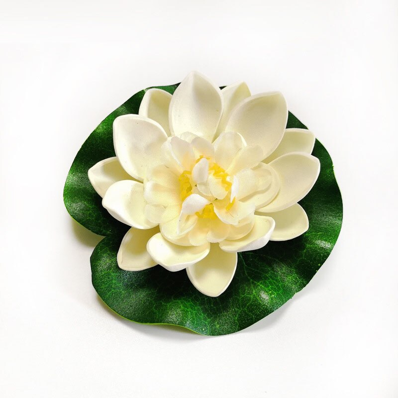 10/17/28/40/60cm Lotus Artificial Flower Floating Fake Lotus Plant Lifelike Water Lily Micro Landscape for Pond Garden Decor