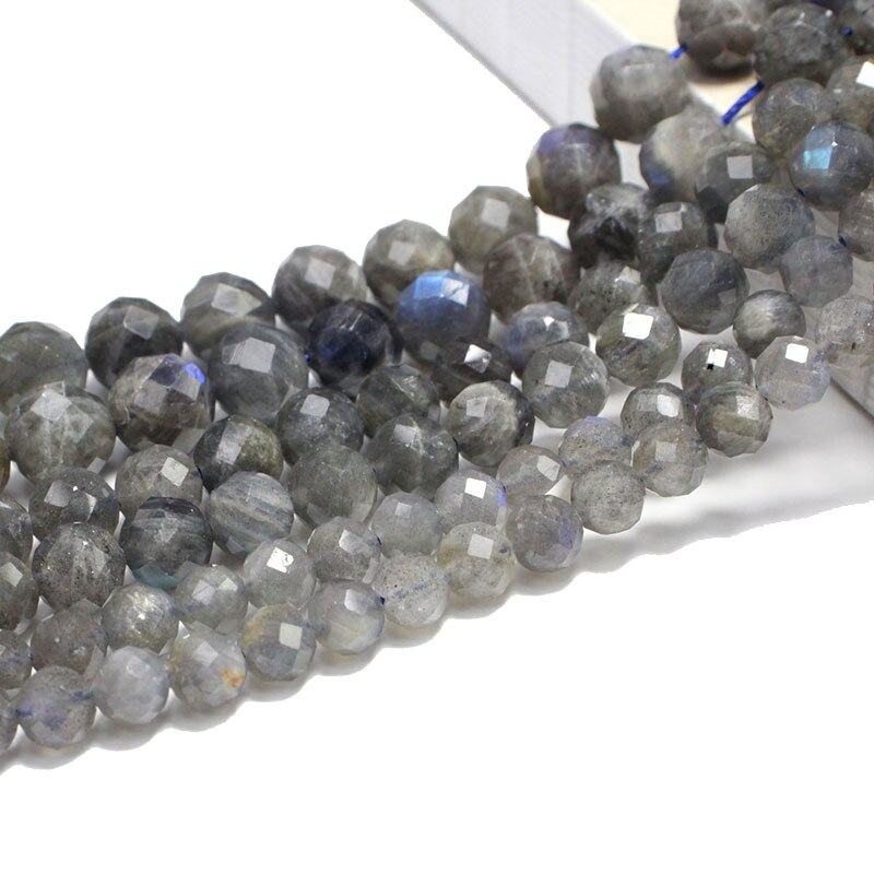 Fine 100% Natural Stone Faceted Amethyst Purple Round Gemstone Spacer Beads For Jewelry Making  DIY Bracelet Necklace 6/8/10MM - Labradorite / 6mm 29-31pcs - Labradorite / 8mm 21-23pcs - Labradorite / 10mm 17-19pcs