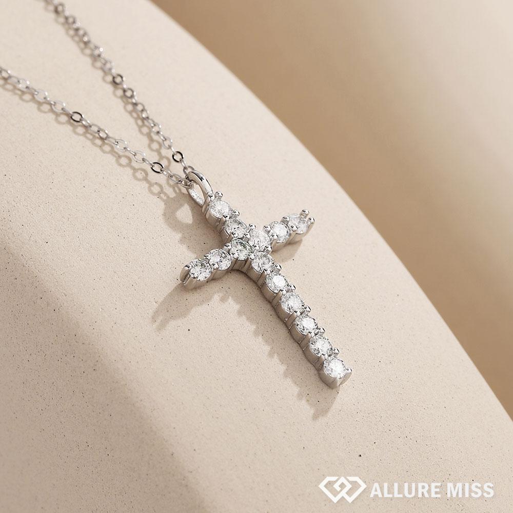 100% 925 Sterling Silver Moissanite Inlaid Diamond cross Sparkling Necklace GRA  Certified D color Jewelry Pendants  Top Quality