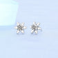 925 Sterling Silver Jewelry Women Fashion Cute Tiny Clear Crystal CZ Stud Earrings Gift for Girls Teens Lady - ED035