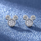 925 Sterling Silver Jewelry Women Fashion Cute Tiny Clear Crystal CZ Stud Earrings Gift for Girls Teens Lady - ED058