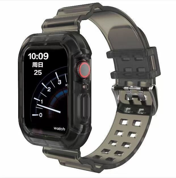 45MM Transparent Silicone Strap for Apple Watch Series 7 6 5 4 3 2 1 Band 40mm 44mm for Iwatch 7 41MM Waterproof Strap 38mm 42mm