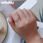 WOSTU Real 925 Sterling Silver Lovely Cat Pet Claw Link Rings For Women Cute Animal Ring Girl Birthday Jewlery Dog Lover Gift