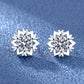 925 Sterling Silver Jewelry Women Fashion Cute Tiny Clear Crystal CZ Stud Earrings Gift for Girls Teens Lady - ED072