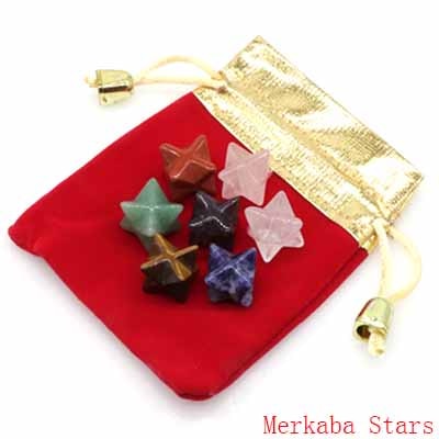 14PC/Set 7 Chakra Point Natural Stone And Crystals Gemstone Crafts Gift Box Reiki Healing Energy Mineral Home Decor Wholesale - 7pcs Merkaba Stars / 1 set - 7pcs Merkaba Stars / 5 set - 7pcs Merkaba Stars / 10 set