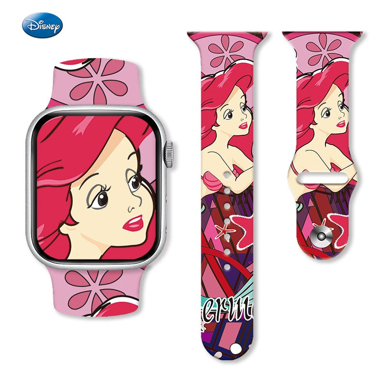 Cartoon Disney Mickey Minnie Mouse Printed Silicone Strap for Watch Band 38/40/41mm 42/44/45mm Bracelet Apple Watch 6 5 4 3 SE 7 - 15 / 38 40 41 mm - 15 / 42 44 45 49 mm