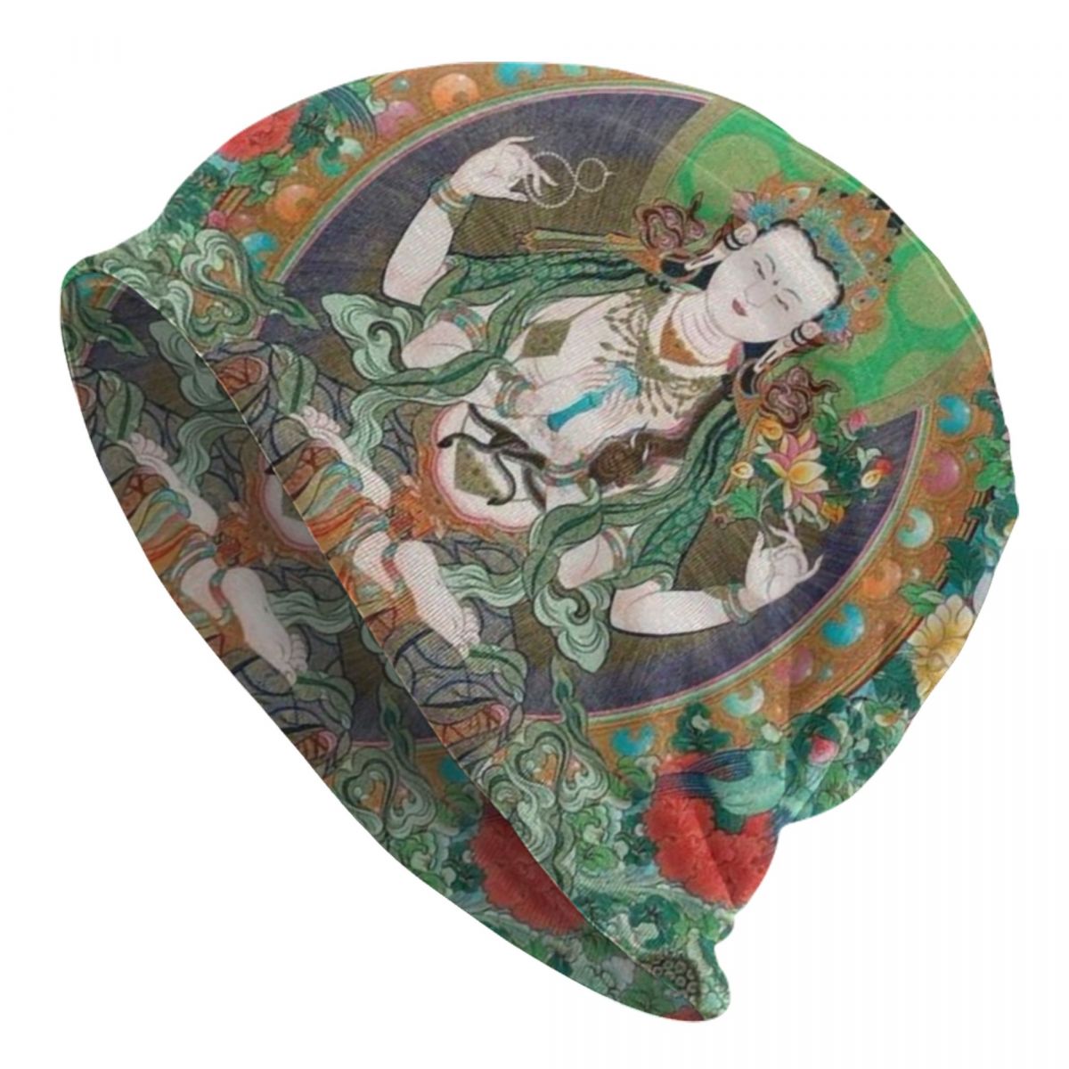 Buddha Meditation Spiritual Bonnet Hats Street Knitting Hat Autumn Winter Warm Buddhism Buddhist Mandala Skullies Beanies Caps - 10 / Beanies Cap