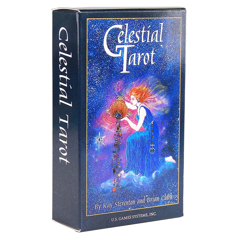 Trionfi della Luna Tarot 78 Card Deck with PDF Guidebook Fortune Telling Card Game Travel Cersion Reversed Chakra Planet Zodiac - Black