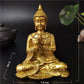 Thailand Buddha Statues Home Decoration Bronze Color Resin Crafts Meditation Buddha Sculpture Feng Shui Figurines Ornaments - Gold1