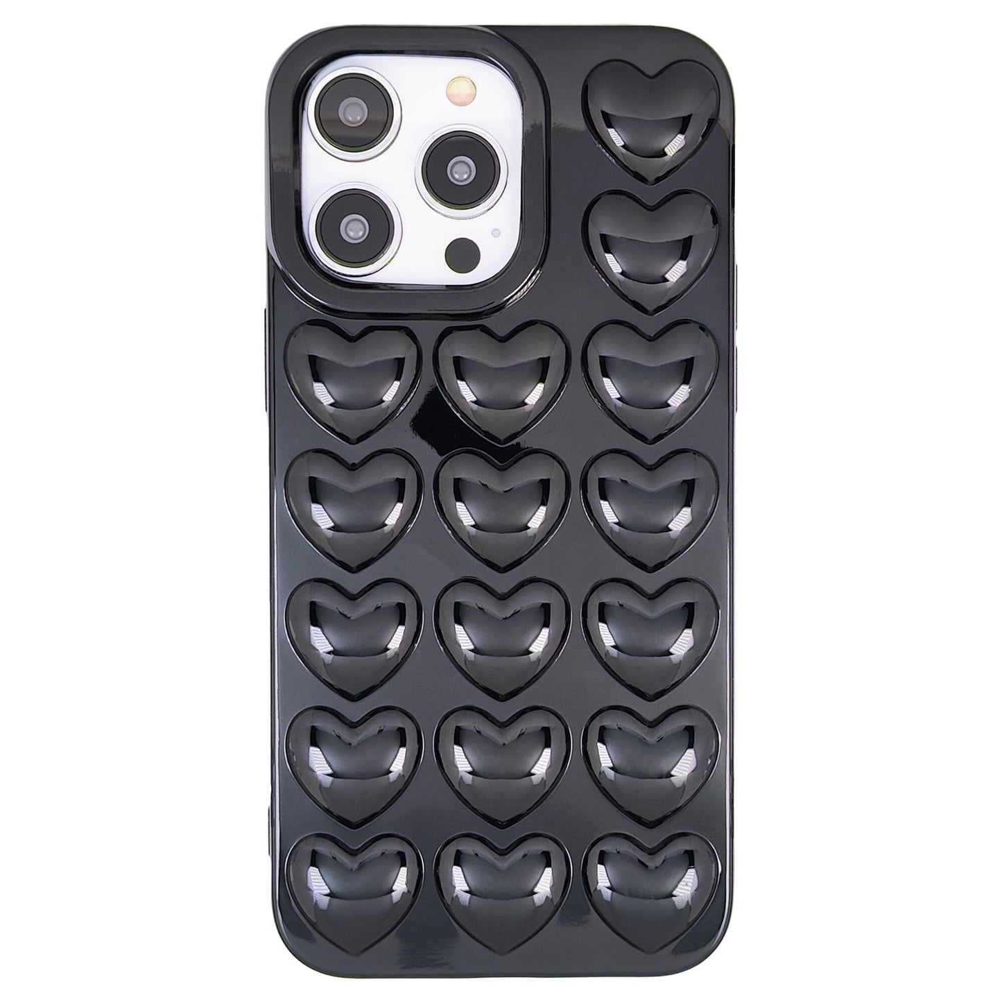 for iPhone 14 13 Pro Max Plus Mini Case 3D Bubble Pop Heart Super Cute Girly for Women Soft Cover Baby Pink Lavender Black Clear - For iPhone 14Pro Max / Black / China - For iPhone 14 Pro / Black / China - For iPhone 14 Plus / Black / China - For iPhone 14 / Black / China - For iPhone 13Pro Max / Black / China - For iPhone 13 Pro / Black / China - For iPhone 13 / Black / China - For iPhone 13 Mini / Black / China - For iPhone 14Pro Max / Black / United States - For iPhone 14 Pro / Black / Uni...