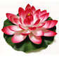 10/17/28/40/60cm Lotus Artificial Flower Floating Fake Lotus Plant Lifelike Water Lily Micro Landscape for Pond Garden Decor - 60cm red