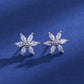 925 Sterling Silver Jewelry Women Fashion Cute Tiny Clear Crystal CZ Stud Earrings Gift for Girls Teens Lady - ED132