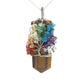 Crystal Column Tree Of Life Winding Pendant Necklace - Tigers Eye