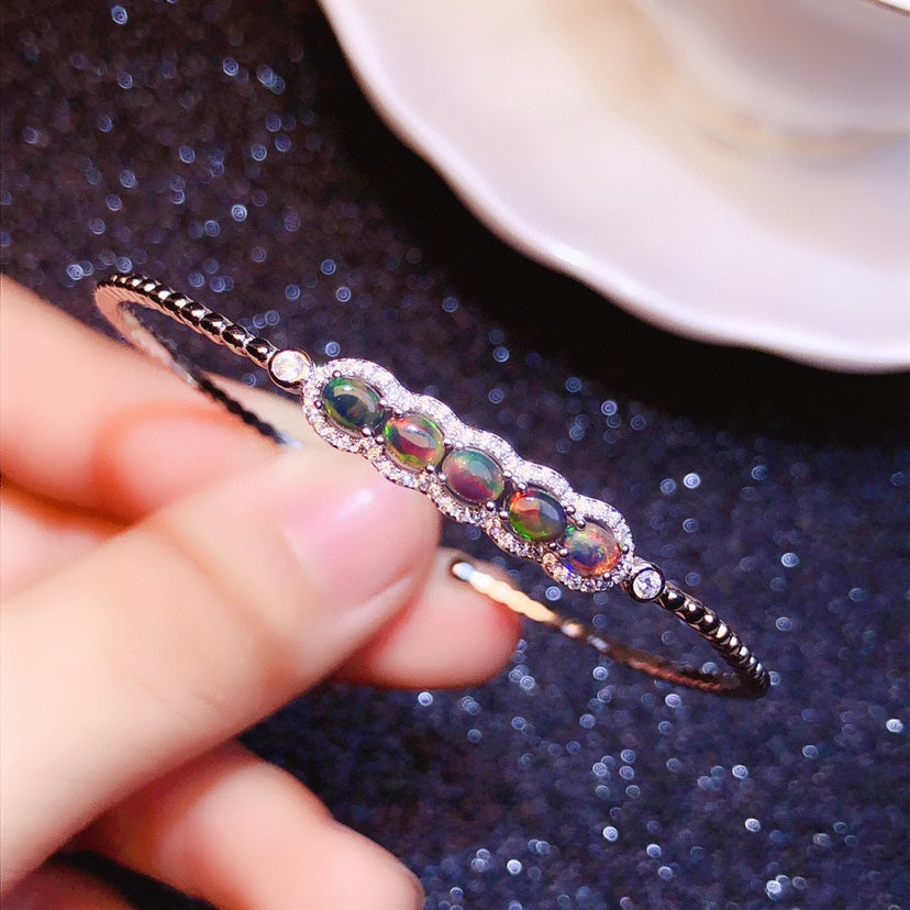 Natural Colorful Black Opal Bracelet Crystals