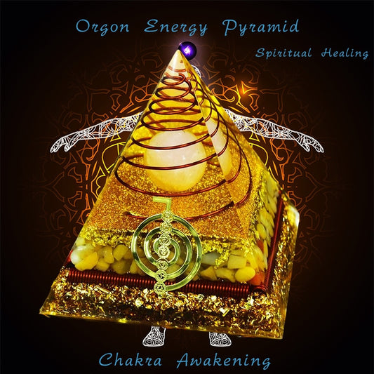 EMF Protection Orgonite Pyramid For Meditation Healing Ornament Reiki Crystal Orgone Energy Pyramid Bring Wealth And Luck