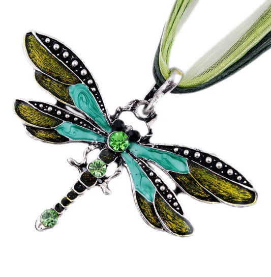 SUMENG New ParagraphWomen Crystal Dragonfly Ribbon Casual Pendant Necklace For Women Ewelry 2023 Gifts