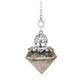 KFT Natural Crystal Stone Orgonite Orgone Hexagonal Pyramid Tree of Life Stone Pendant Pendulum Chain For Energy Amulet Jewelry - Tiger Eye Stone