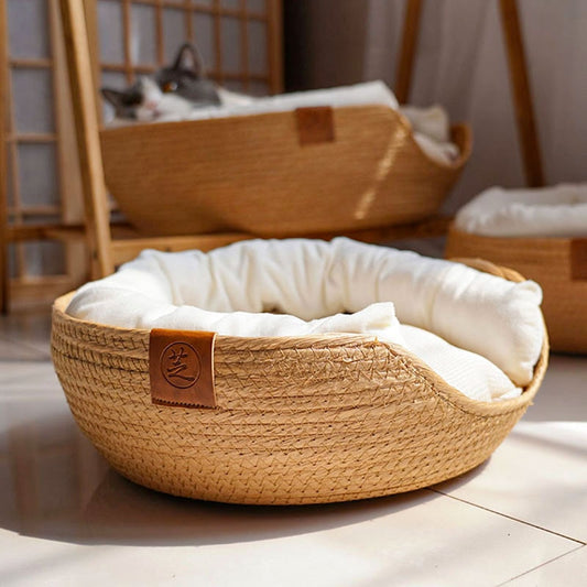 Cat Litter Spring Summer Hand-woven Net Red Cat Bed Breathable Cool Cooling Dog Litter Sofa Indoor Pet Supplies Cat Scratch Pad