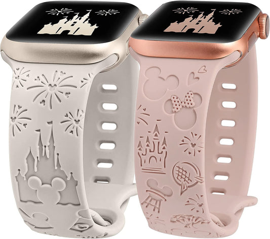 Disney Minnie Mickey Strap for Apple Watch Band 44mm 40mm 45mm 41mm 38mm 42mm Silicone Solo Loop Bracelet iWatch 8 Ultra 7 6 5 3