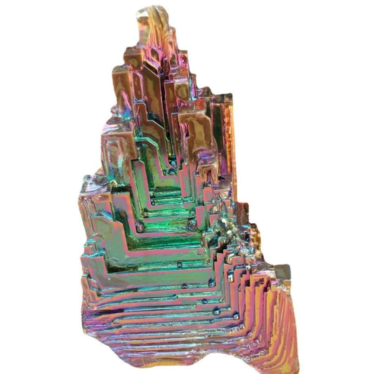 Natural Bismuth Tower Metal Mineral Pyramid Stone Gemstone Reiki Healing Stone Meditation Collection Home Decor Crystals