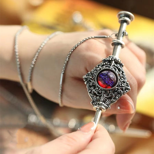 Magic Witch Necklace Women\\'s Vintage Blood Pack Removable Witch Wand Pendant Cosplay Jewelry Couple New Lover Gift