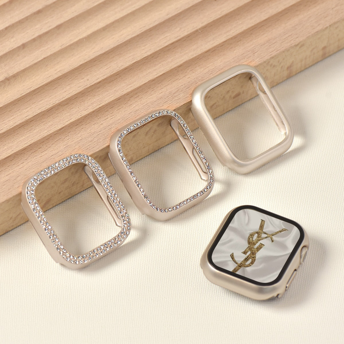 Hard PC Starlight Cover For Apple Watch Case 41mm 45mm 7 8 6 5 42MM 38MM 3 2 SE 40mm 44mm Protector Bumper for iwatch Case 49mm