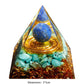 Natural Stone Orgonite Pyramid Crystals Orgone Energy Generator Healing Reiki Chakra Meditation Protection for Home Office Craft - F / United States