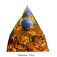 Natural Stone Orgonite Pyramid Crystals Orgone Energy Generator Healing Reiki Chakra Meditation Protection for Home Office Craft - B / United States